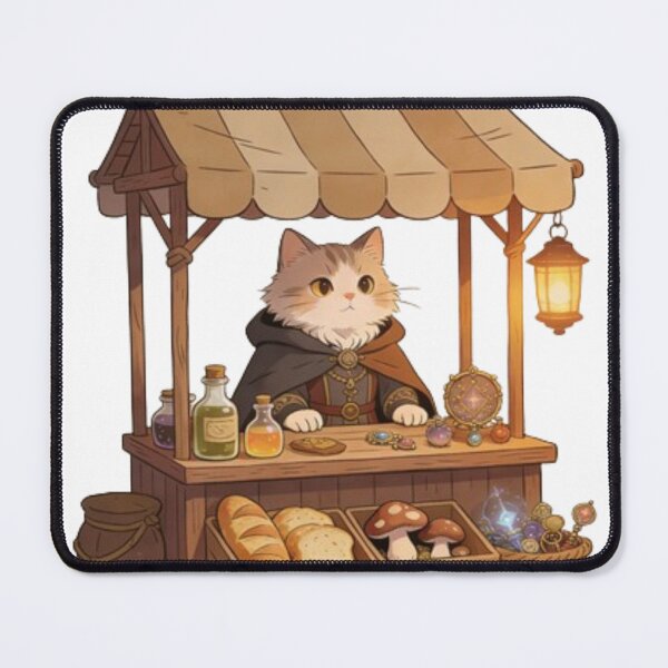 Item preview, Cute Medieval Cat Merchant designed and sold by Nova Supply Co..