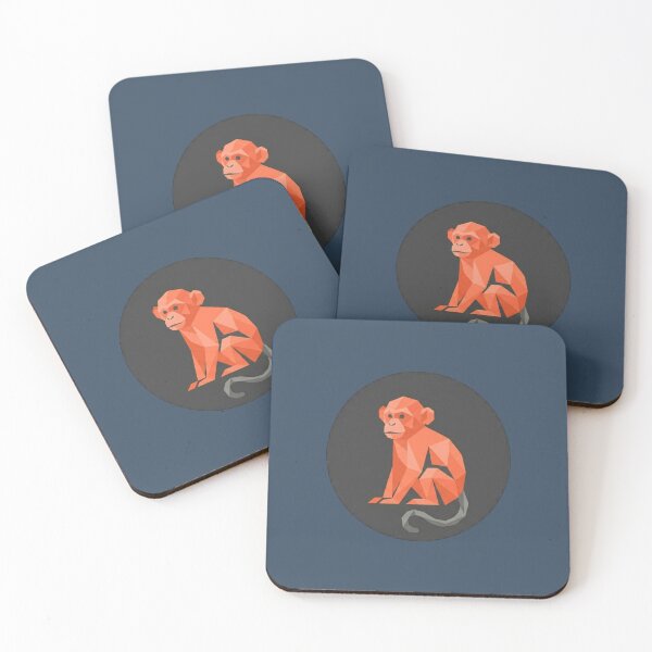 Item preview, Monkey in Coral Tones – Polygonal Illustration for Tech Accessories designed and sold by bsbd-action.