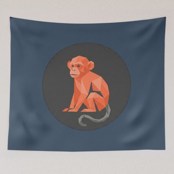 Item preview, Monkey in Coral Tones – Polygonal Illustration for Tech Accessories designed and sold by bsbd-action.