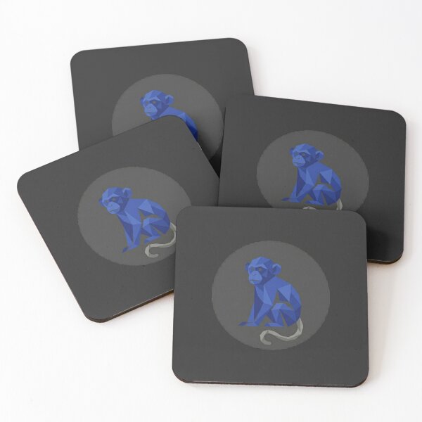 Item preview, Cobalt Blue Monkey – Impactful Geometric Design for Posters and Paintings designed and sold by bsbd-action.