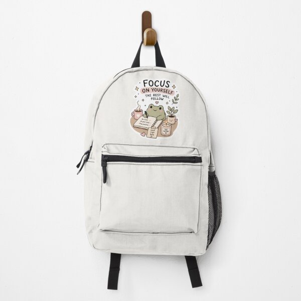 Item preview, Focus On Yourself Sticker – Cute Frog Motivation Aesthetic designed and sold by Pransis_Diginer_26.