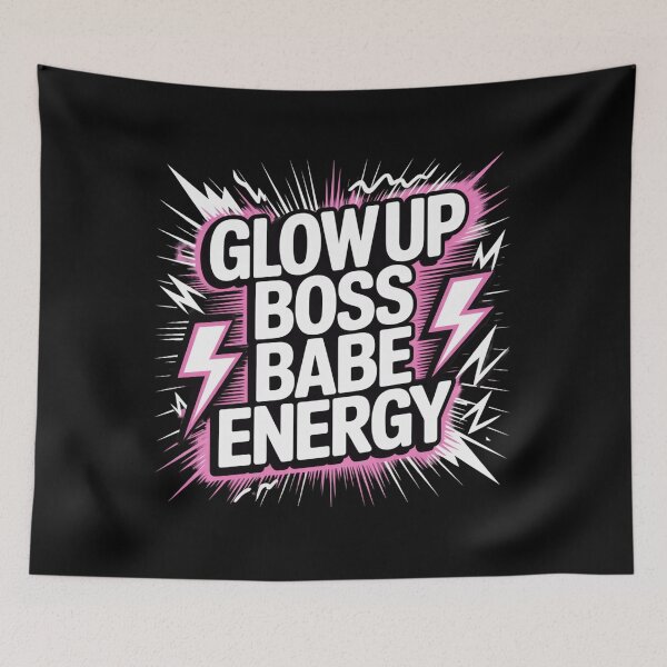 Item preview, Glow Up Boss Babe Energy Lightning Bolt Graphic Tee. Girl Power Motivational Aesthetic Design designed and sold by Aarvya Fashion Club ( A.F.C ).