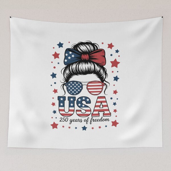 Item preview, 250th Anniversary USA Womens Messy bun 4th July 250 Years designed and sold by TyraYoung.