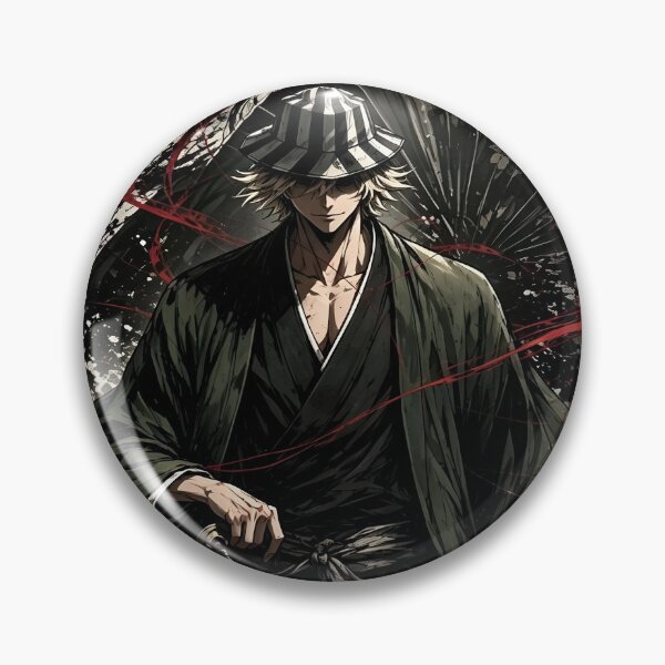 Item preview, Urahara Kisuke Crimson Shadow Art | Bleach Dark Anime Samurai Fan Design designed and sold by Dyan4.