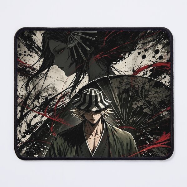 Item preview, Urahara Kisuke Crimson Shadow Art | Bleach Dark Anime Samurai Fan Design designed and sold by Dyan4.