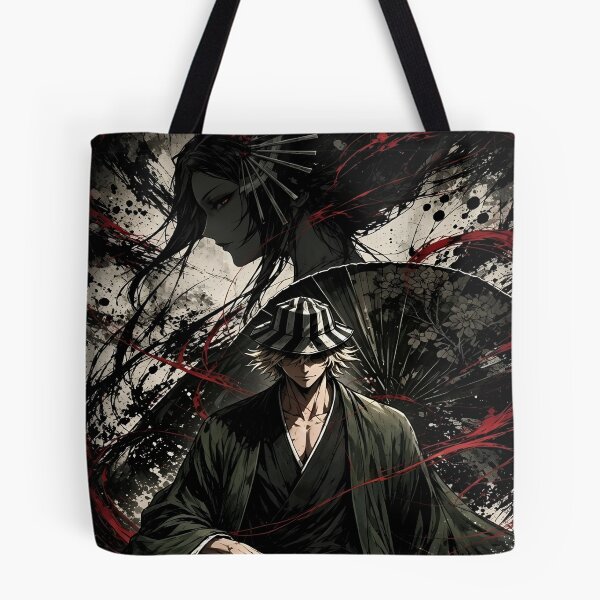 Artikelvorschau, Urahara Kisuke Crimson Shadow Art | Bleach Dark Anime Samurai Fan Design entworfen und verkauft von Dyan4.