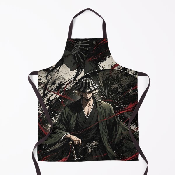 Item preview, Urahara Kisuke Crimson Shadow Art | Bleach Dark Anime Samurai Fan Design designed and sold by Dyan4.