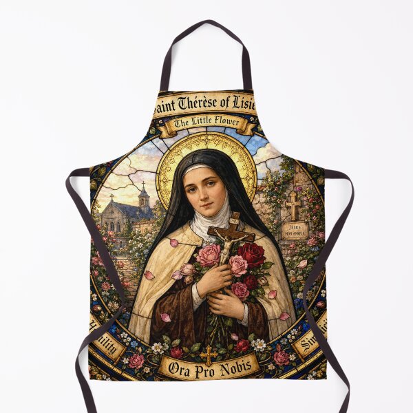 Item preview, Saint Thérèse of Lisieux Stained Glass Icon | The Little Flower designed and sold by SaintGear.