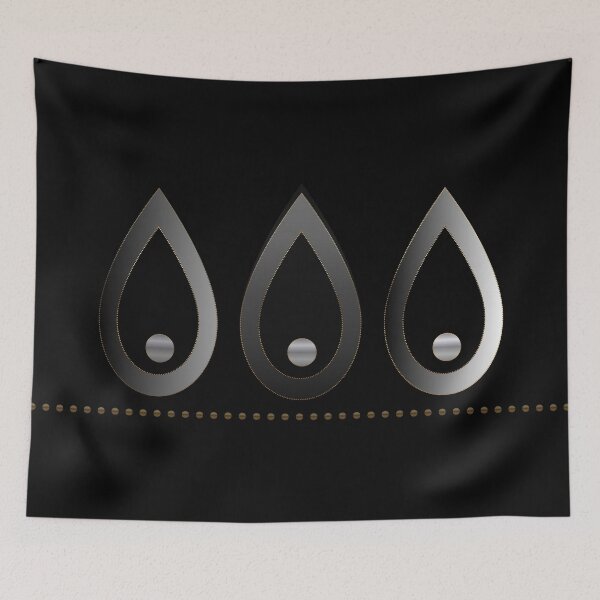 Item preview, Midnight Dew – Minimalist Black Gold Geometric Abstract designed and sold by Dee Tirang.