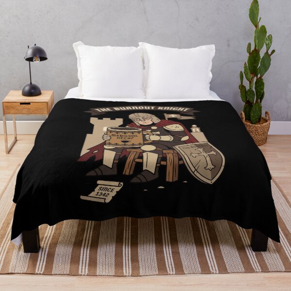 Item preview, The Burnout Knight Medieval Meme Art designed and sold by Quipzzy.