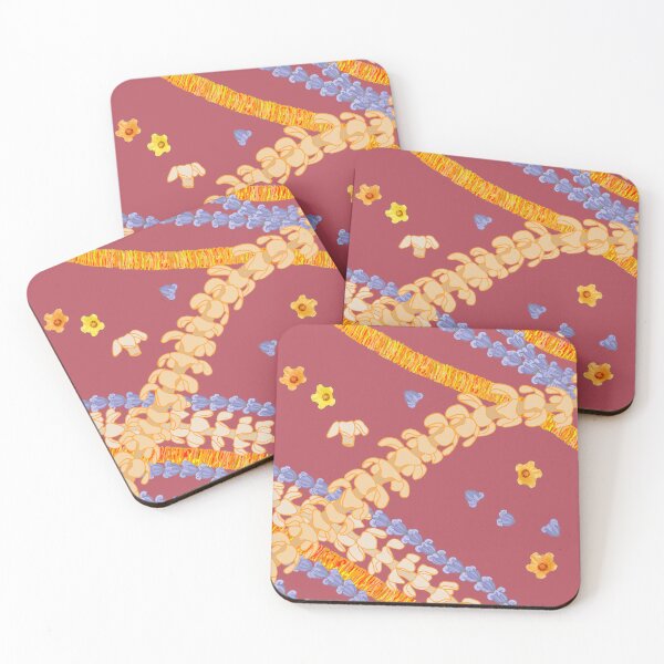 Item preview, Celebrating the Hawaiian Flower Lei-on brick red designed and sold by Linda Maliuana.