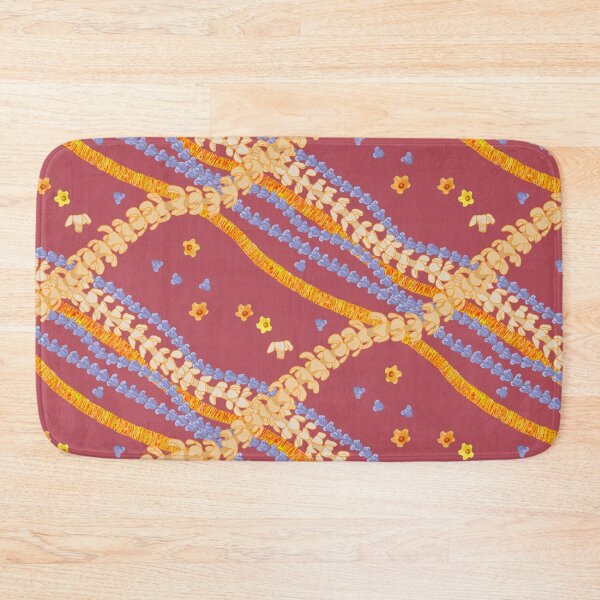 Item preview, Celebrating the Hawaiian Flower Lei-on brick red designed and sold by Linda Maliuana.