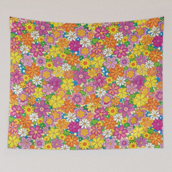 Item preview, 60s Flower Power Groovy Psychedelic Pattern designed and sold by Ela Design Studio .