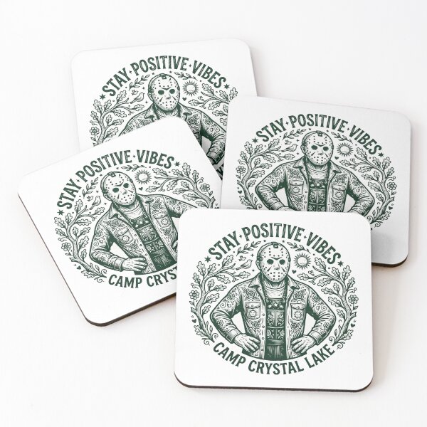 Item preview, Stay Positive Vibes - Jason Voorhees Camp Crystal Lake Parody designed and sold by Brexmore3.