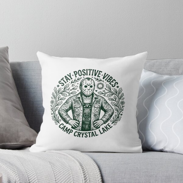 Item preview, Stay Positive Vibes - Jason Voorhees Camp Crystal Lake Parody designed and sold by Brexmore3.