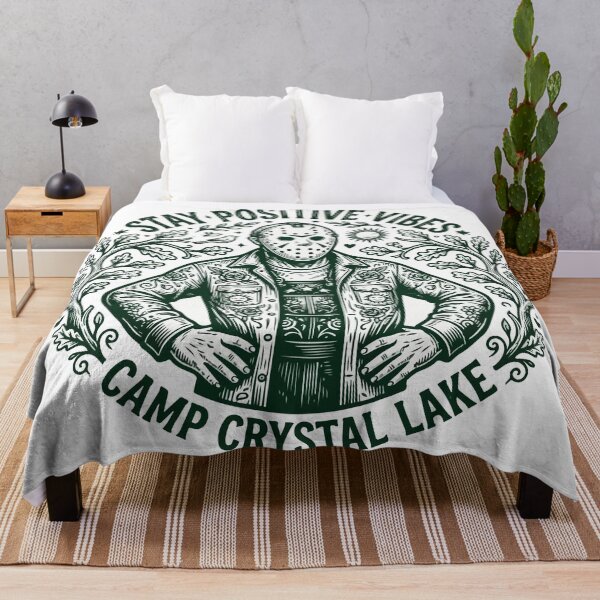 Item preview, Stay Positive Vibes - Jason Voorhees Camp Crystal Lake Parody designed and sold by Brexmore3.