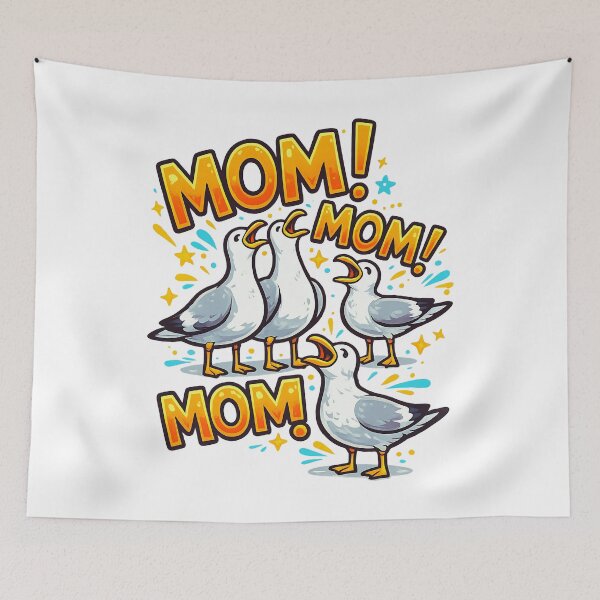 Item preview, Seagull Mom Mom Mom Funny Motherhood Meme T-Shirt | Cute Yelling Bird Mom Design designed and sold by Teetreasure2.
