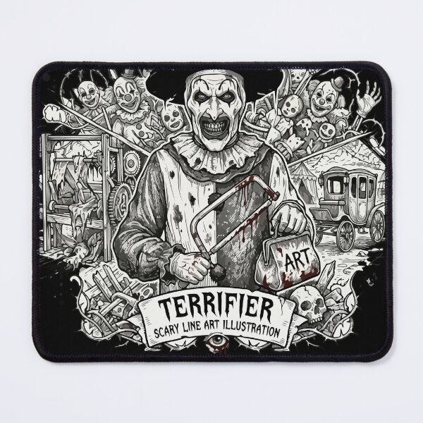 Item preview, Art the Clown Terrifier - Scary Line Art Illustration designed and sold by Brexmore3.