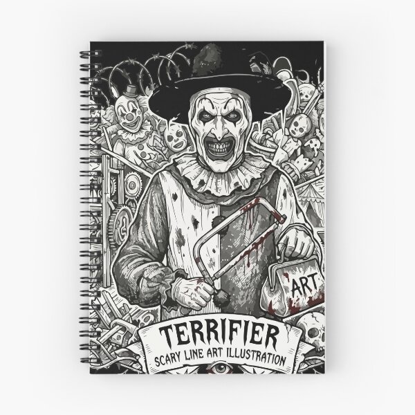 Item preview, Art the Clown Terrifier - Scary Line Art Illustration designed and sold by Brexmore3.
