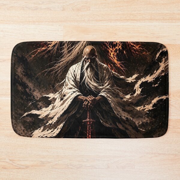Item preview, Genryūsai Yamamoto Inferno Form | Bleach Fire Captain Dark Anime Art designed and sold by Dyan4.