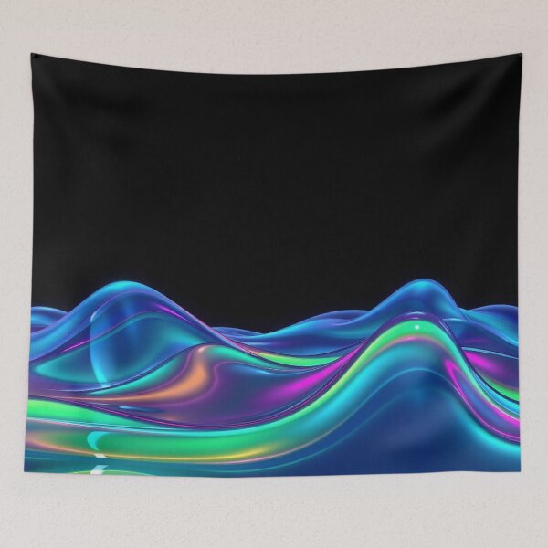 Item preview, Futuristic Neon Liquid Wave Abstract Background designed and sold by IntelliMindDesigns.