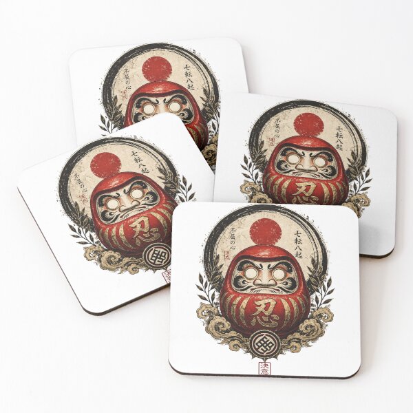 Item preview, Daruma Resolve Emblem – Japanese Lucky Symbol Design designed and sold by OblivionRise.