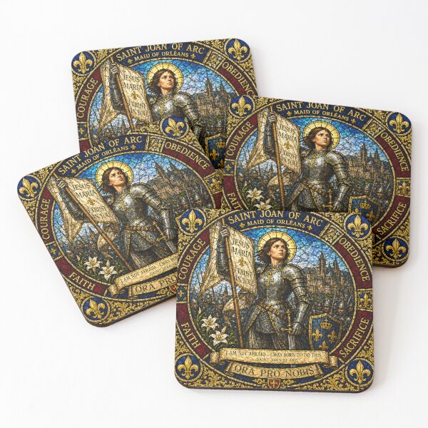 Item preview, Saint Joan of Arc Stained Glass Icon | Maid of Orléans  designed and sold by SaintGear.
