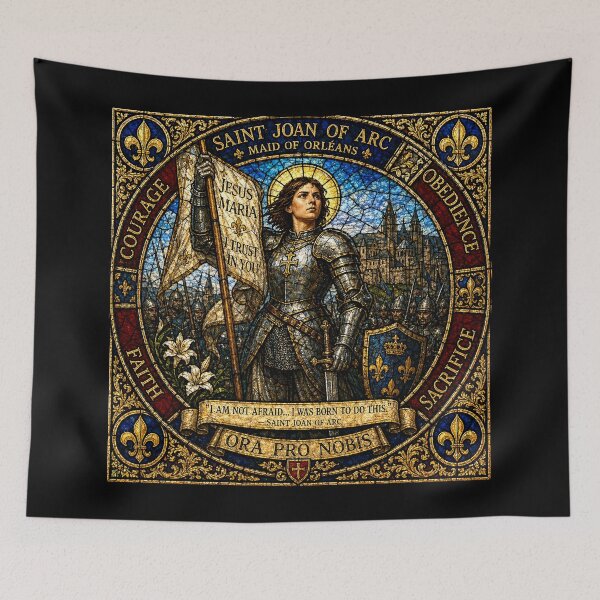 Item preview, Saint Joan of Arc Stained Glass Icon | Maid of Orléans  designed and sold by SaintGear.
