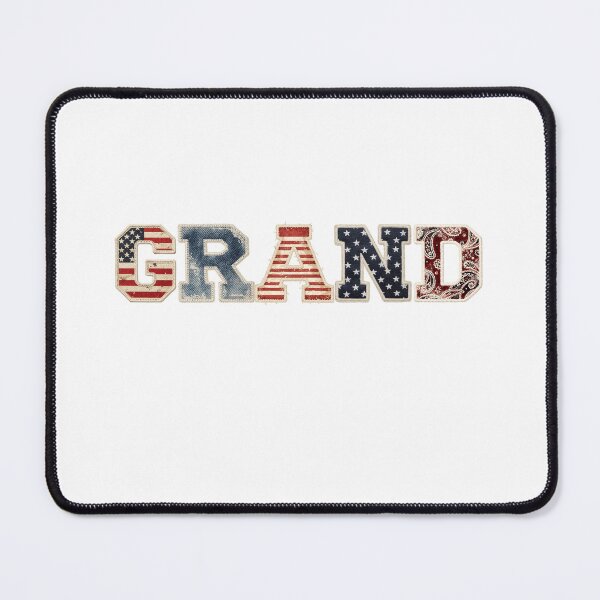 Artikelvorschau, Grand Americana Faux Patchwork Vintage Opa Patriotisches amerikanisches Flaggen-Minimaldesign entworfen und verkauft von Panom Suavichien.