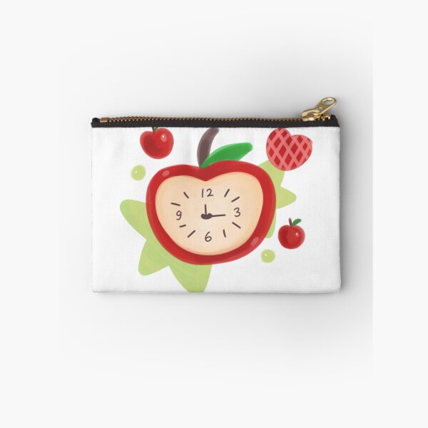 Item preview, Apple Rush Cute Aesthetic Red Apple Clock Illustration designed and sold by HANADODES.