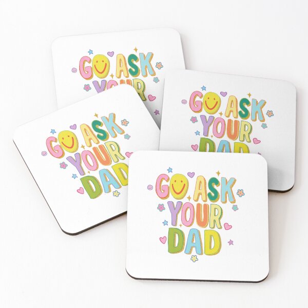 Item preview, Go Ask Your Dad Funny Preppy Aesthetic Retro Smiley designed and sold by HBDStudio.