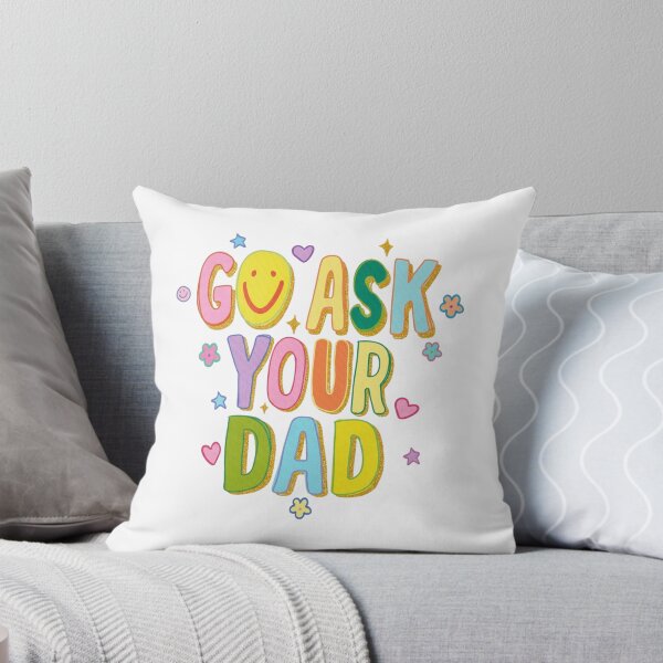 Item preview, Go Ask Your Dad Funny Preppy Aesthetic Retro Smiley designed and sold by HBDStudio.