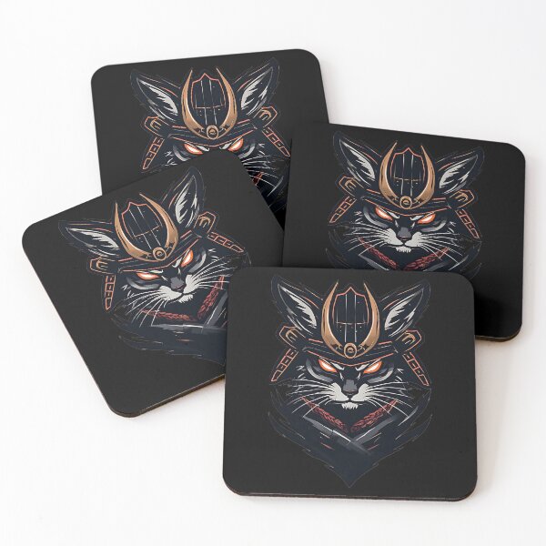 Item preview, Samurai Cat Warrior Kabuto Mascot Vector Art designed and sold by UrbanPrts.