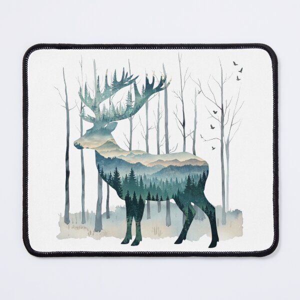 Item preview, Mystic Forest Deer Double Exposure designed and sold by drawlinershop.