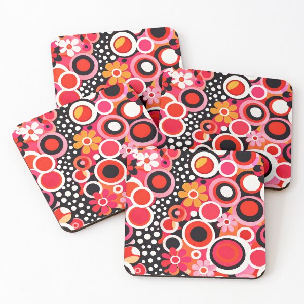 Item preview, 60s Mod Bold Geometric Retro Flower Pattern designed and sold by Ela Design Studio .