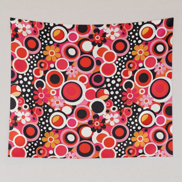 Item preview, 60s Mod Bold Geometric Retro Flower Pattern designed and sold by Ela Design Studio .