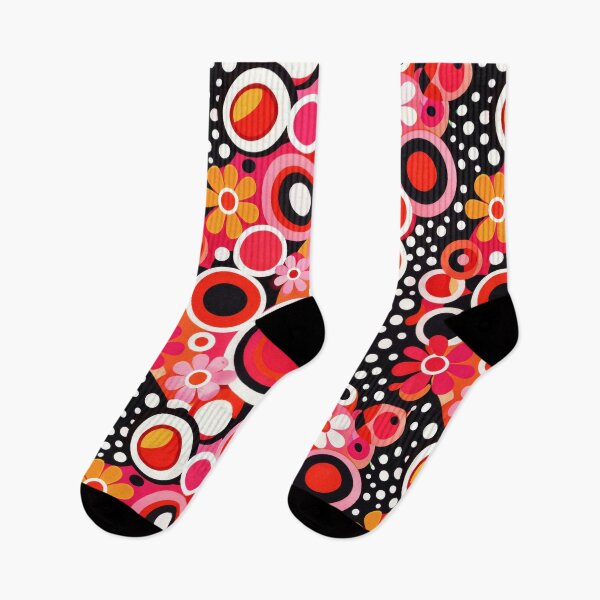 Item preview, 60s Mod Bold Geometric Retro Flower Pattern designed and sold by Ela Design Studio .