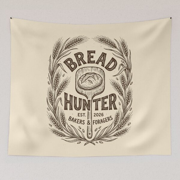Item preview, Bread Hunter Bakery Vintage Illustration for Baking Enthusiasts designed and sold by SplashTastic.