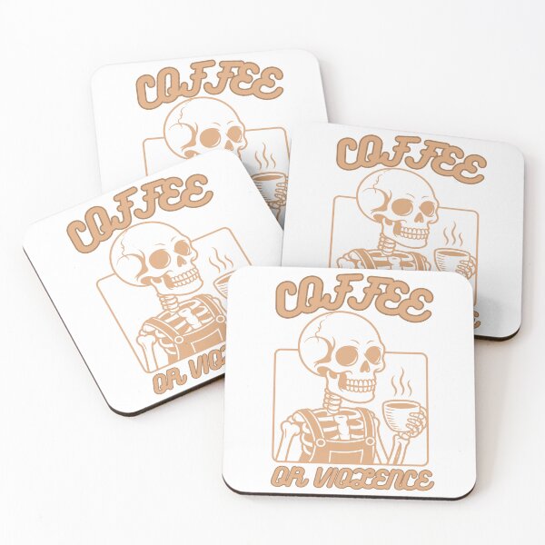 Item preview, coffee or violence simple classic design designed and sold by OldSkullDesigns.