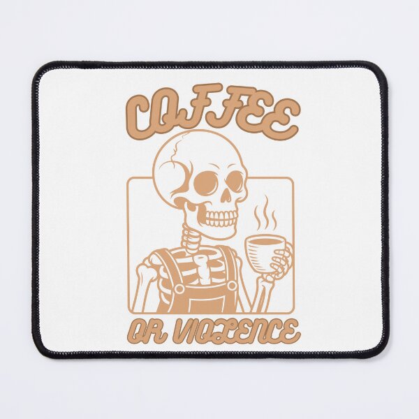 Item preview, coffee or violence simple classic design designed and sold by OldSkullDesigns.