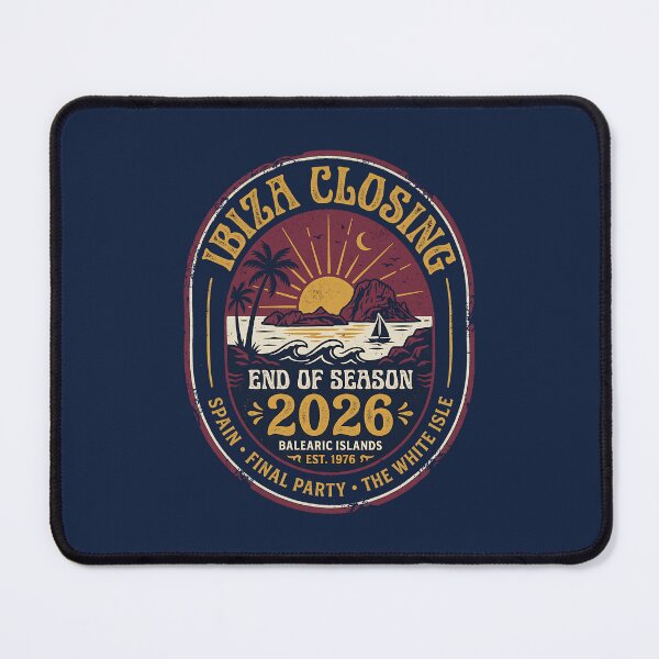Item preview, Ibiza Closing Party 2026 Retro Beach and Electronic Music Design designed and sold by SplashTastic.