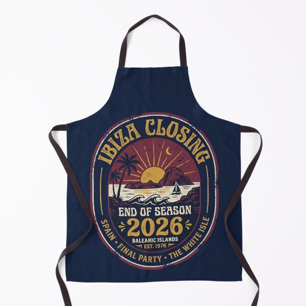 Item preview, Ibiza Closing Party 2026 Retro Beach and Electronic Music Design designed and sold by SplashTastic.
