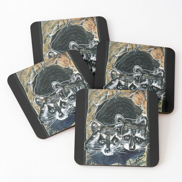 Item preview, Racoons in a Tree (watercolor) designed and sold by A. Isabelle Amezcua.