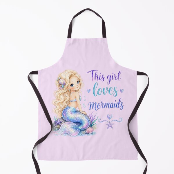 Item preview, This Girl Loves Mermaids | Cute Kawaii Mermaid Fantasy Art designed and sold by Bara Lune Design .