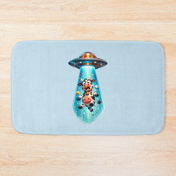Item preview, Cow Abduction UFO Cartoon | Retro Sci-Fi  designed and sold by Moons Studio.