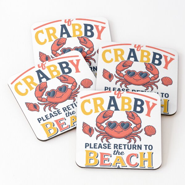 Item preview, Retro Sunglasses Crab Beach Vacation Quote designed and sold by KroghDs.