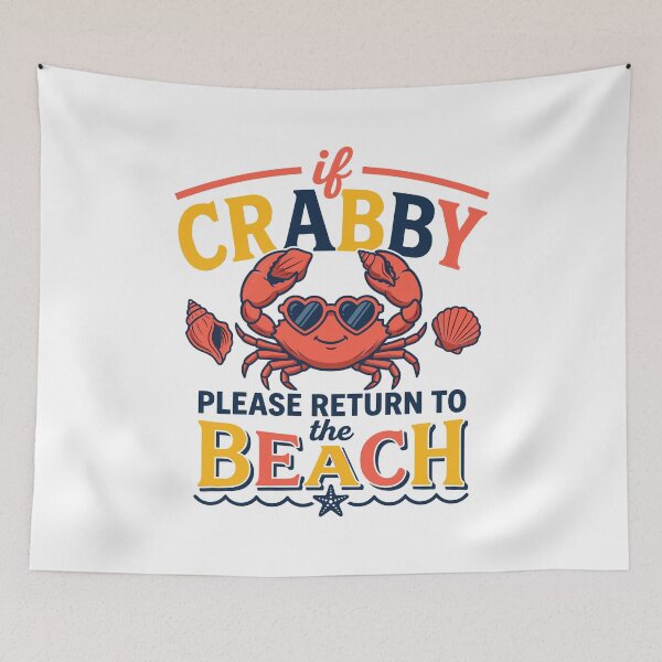 Item preview, Retro Sunglasses Crab Beach Vacation Quote designed and sold by KroghDs.