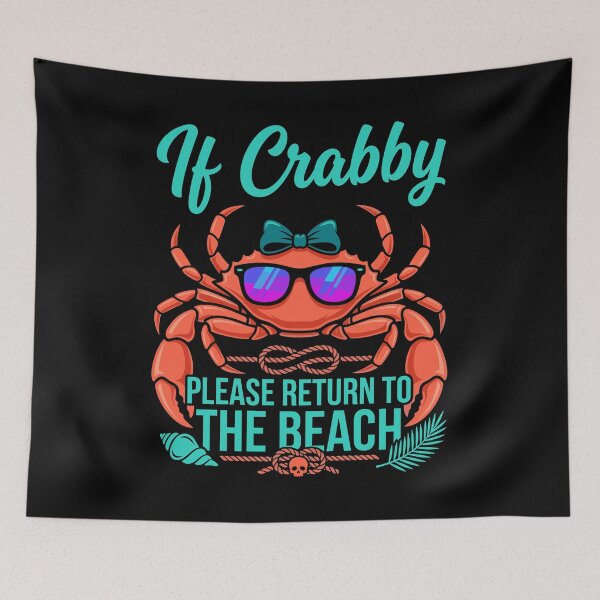 Item preview, Cute Bow Crab Sunglasses Beach Vacation Quote designed and sold by KroghDs.