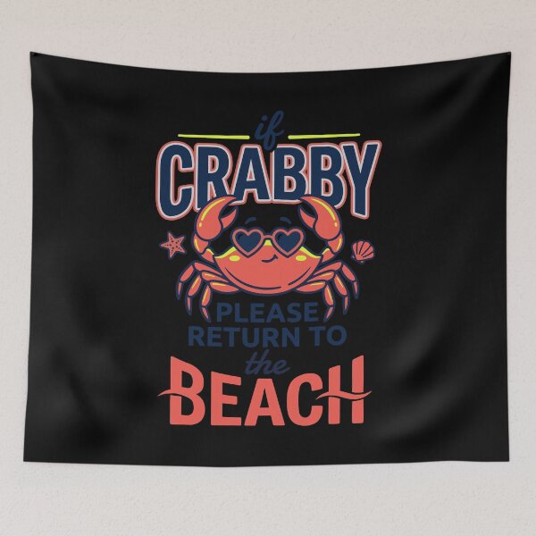 Item preview, Cute Heart Sunglasses Crab Beach Vacation Quote designed and sold by KroghDs.