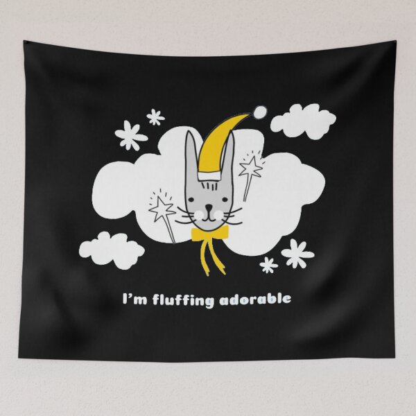Item preview, I'm Fluffing Adorable - Cute Fluffy White Cat Pun designed and sold by GenZFashion000.